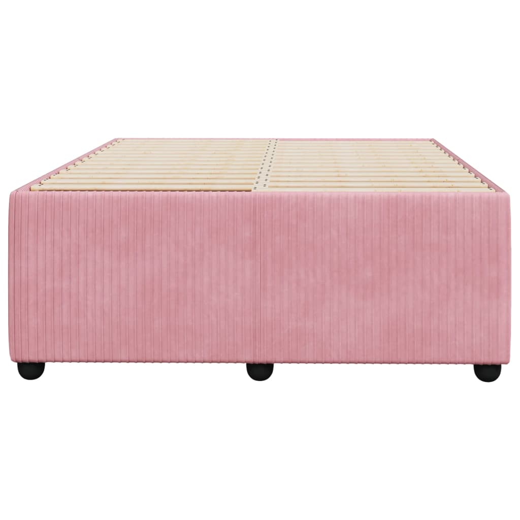 Bed Frame Pink 120x190 cm Small Double Velvet