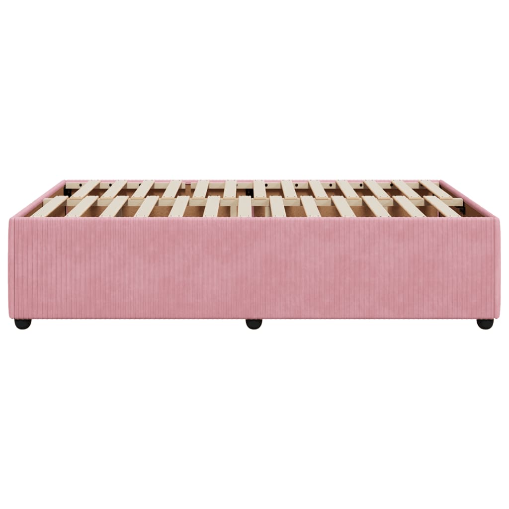 Bed Frame Pink 120x190 cm Small Double Velvet