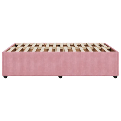 Bed Frame Pink 120x190 cm Small Double Velvet