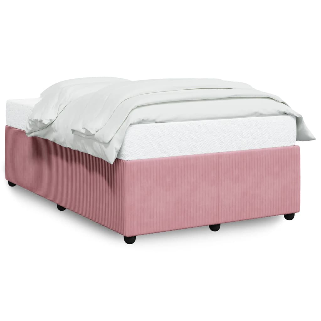 Bed Frame Pink 120x190 cm Small Double Velvet