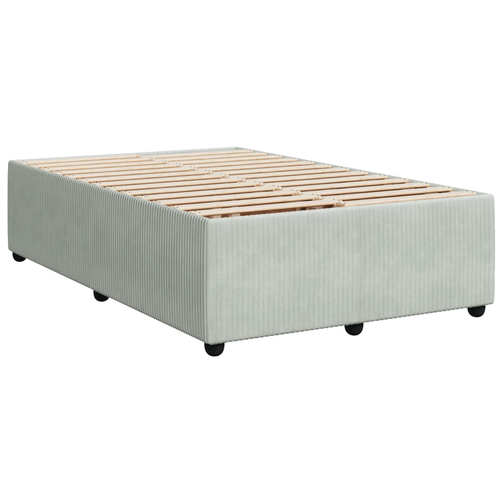 Bed Frame Light Grey 120x200 cm Velvet