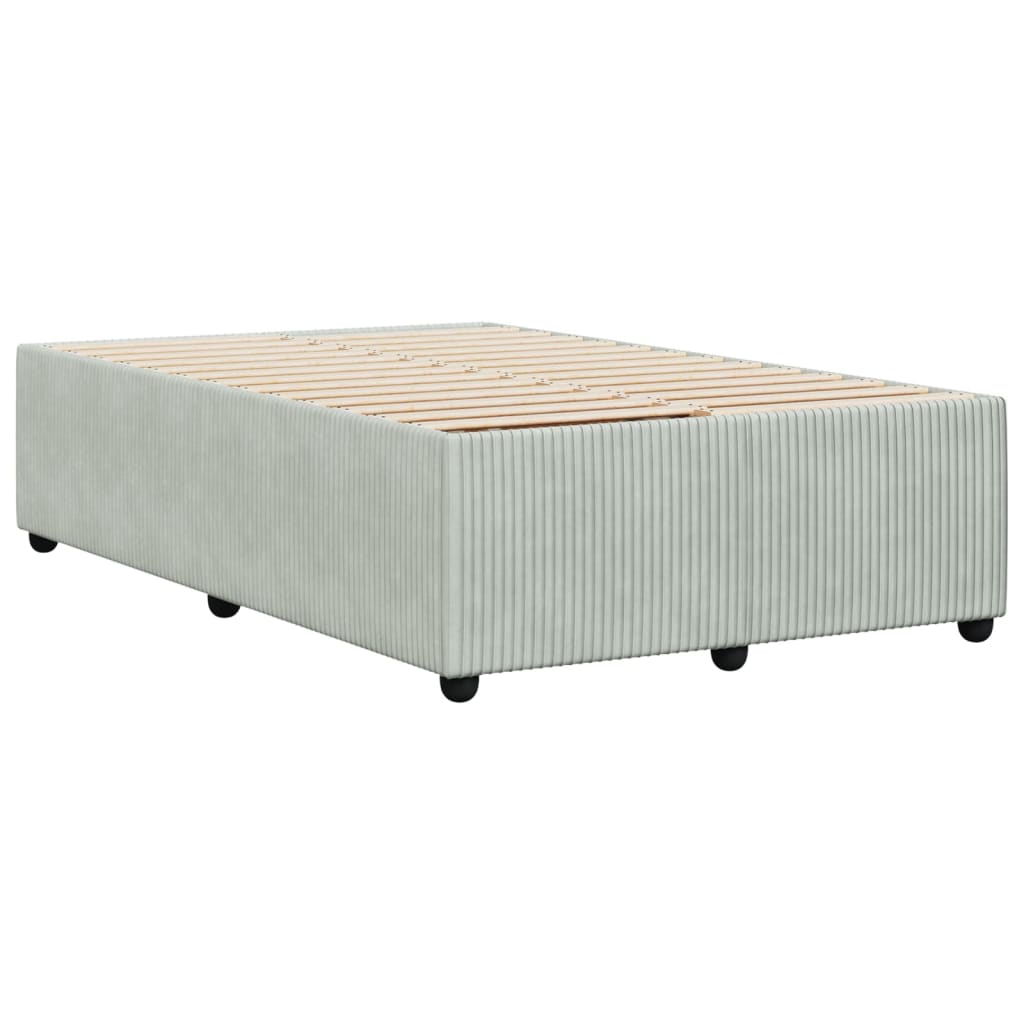 Bed Frame Light Grey 120x200 cm Velvet