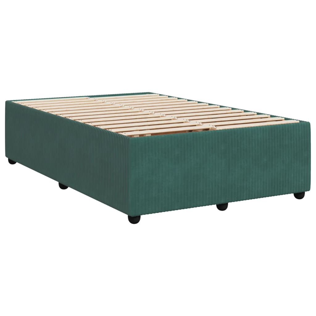 Bed Frame without Mattress Dark Green 120x200 cm Velvet