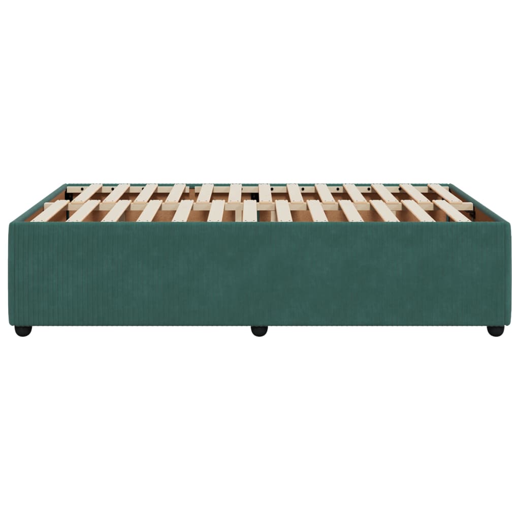 Bed Frame without Mattress Dark Green 120x200 cm Velvet