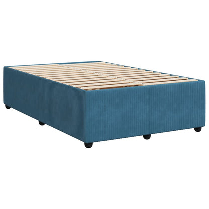 Bed Frame without Mattress Blue 120x200 cm Velvet