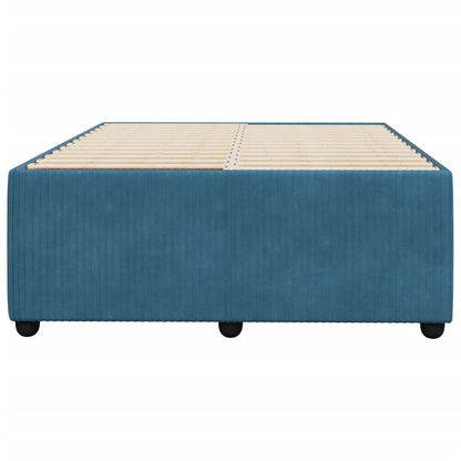 Bed Frame without Mattress Blue 120x200 cm Velvet