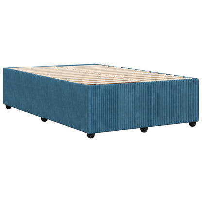 Bed Frame without Mattress Blue 120x200 cm Velvet