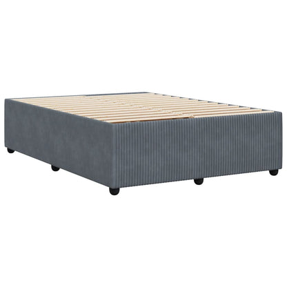 Bed Frame Dark Grey 140x190 cm Velvet