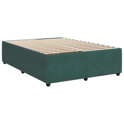 Bed Frame Dark Green 140x190 cm Velvet