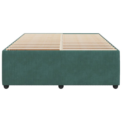 Bed Frame Dark Green 140x190 cm Velvet