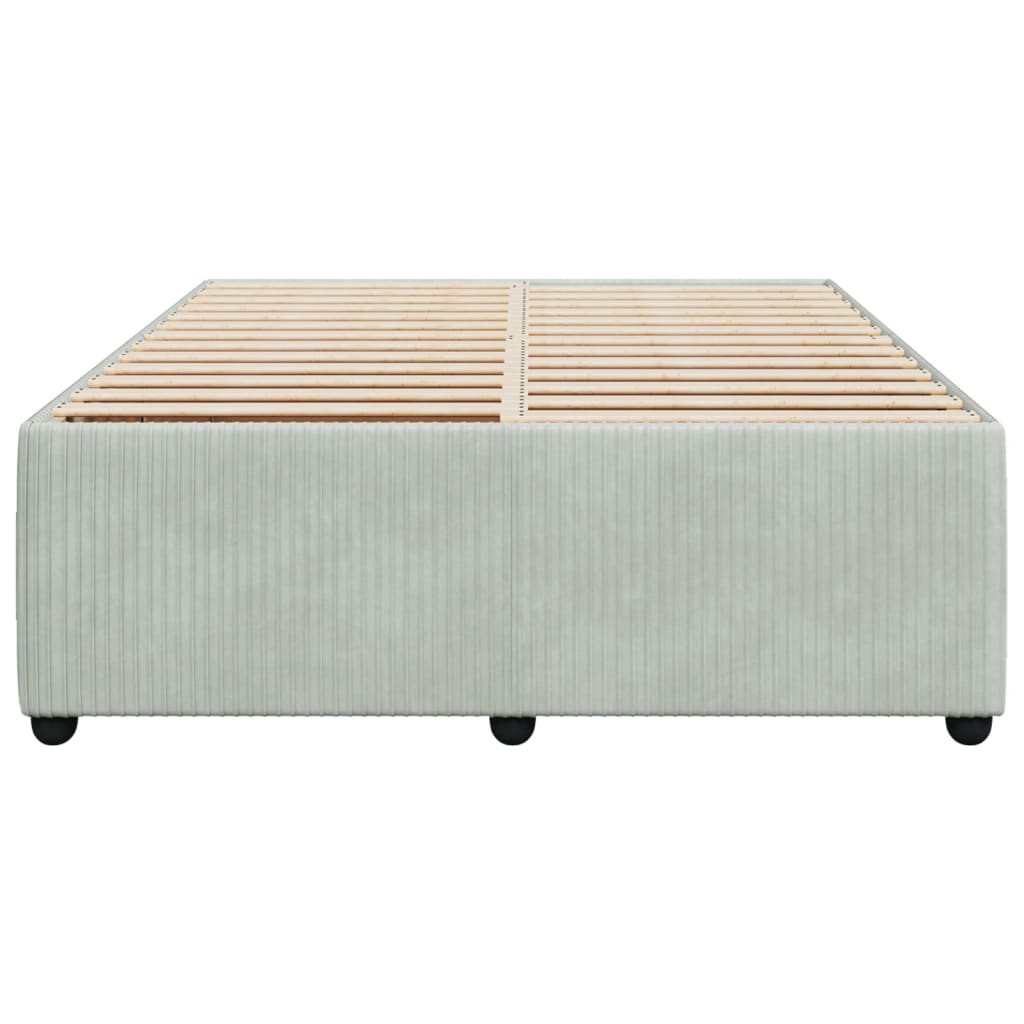 Bed Frame without Mattress Light Grey 140x200 cm Velvet