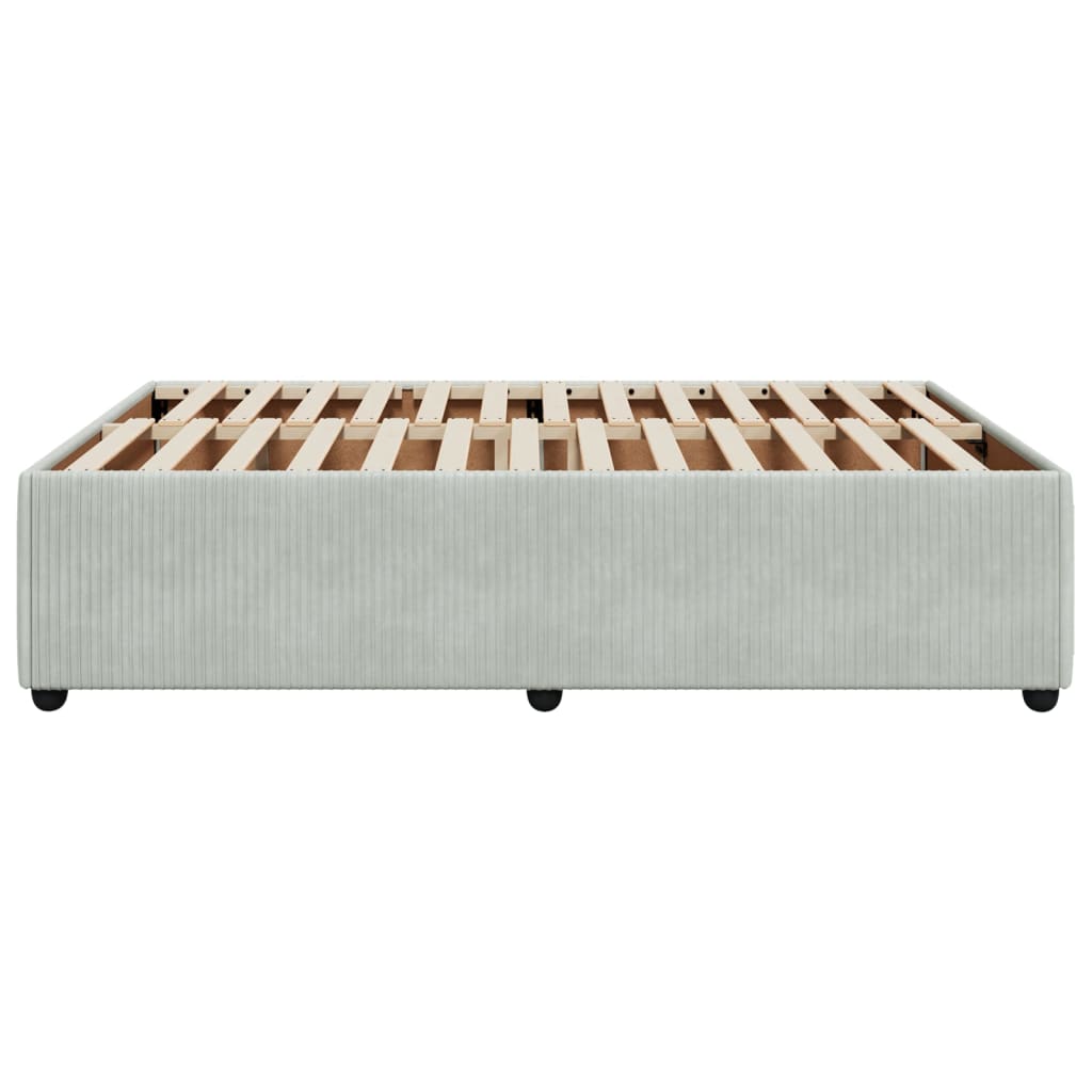 Bed Frame without Mattress Light Grey 140x200 cm Velvet