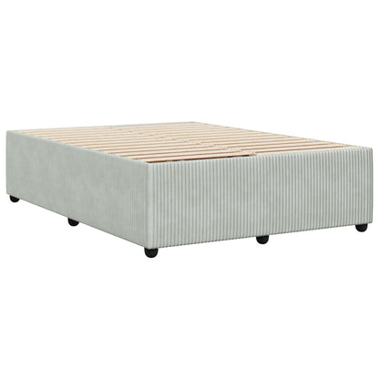 Bed Frame without Mattress Light Grey 140x200 cm Velvet