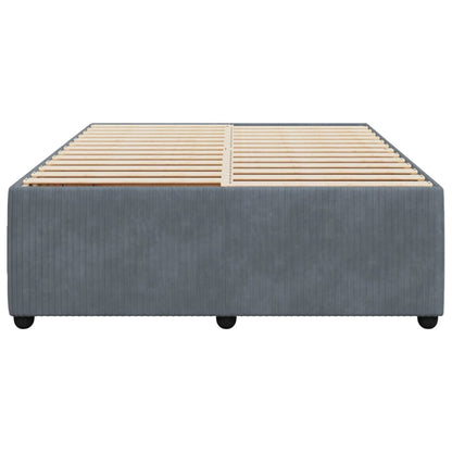 Bed Frame without Mattress Dark Grey 140x200 cm Velvet