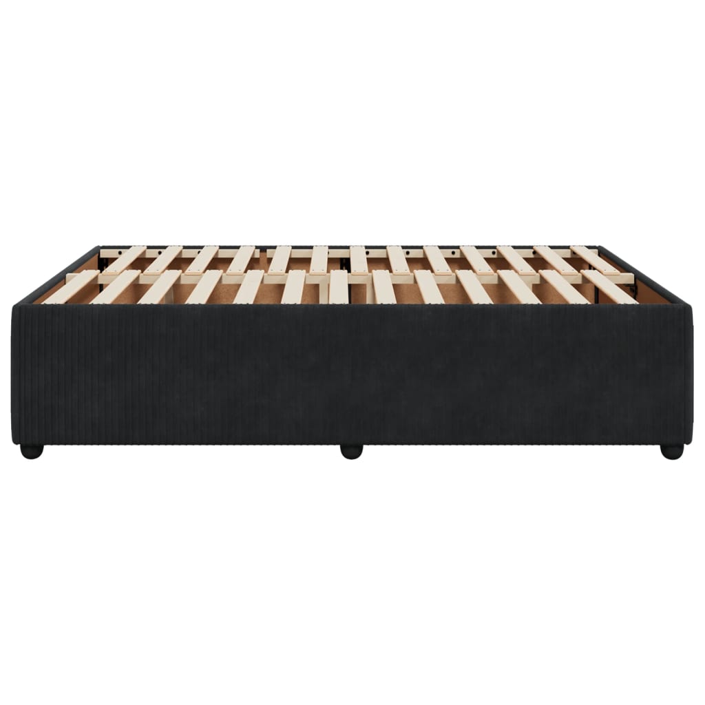 Bed Frame Black 140x200 cm Velvet