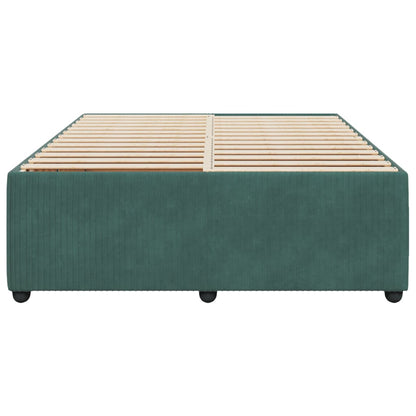 Bed Frame without Mattress Dark Green 140x200 cm Velvet