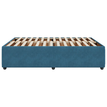 Bed Frame without Mattress Blue 140x200 cm Velvet