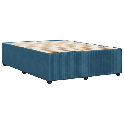 Bed Frame without Mattress Blue 140x200 cm Velvet