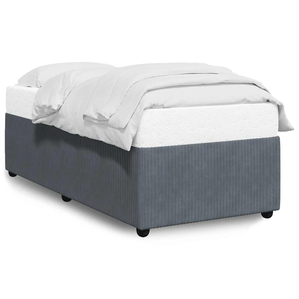 Bed Frame without Mattress Dark Grey Single Velvet