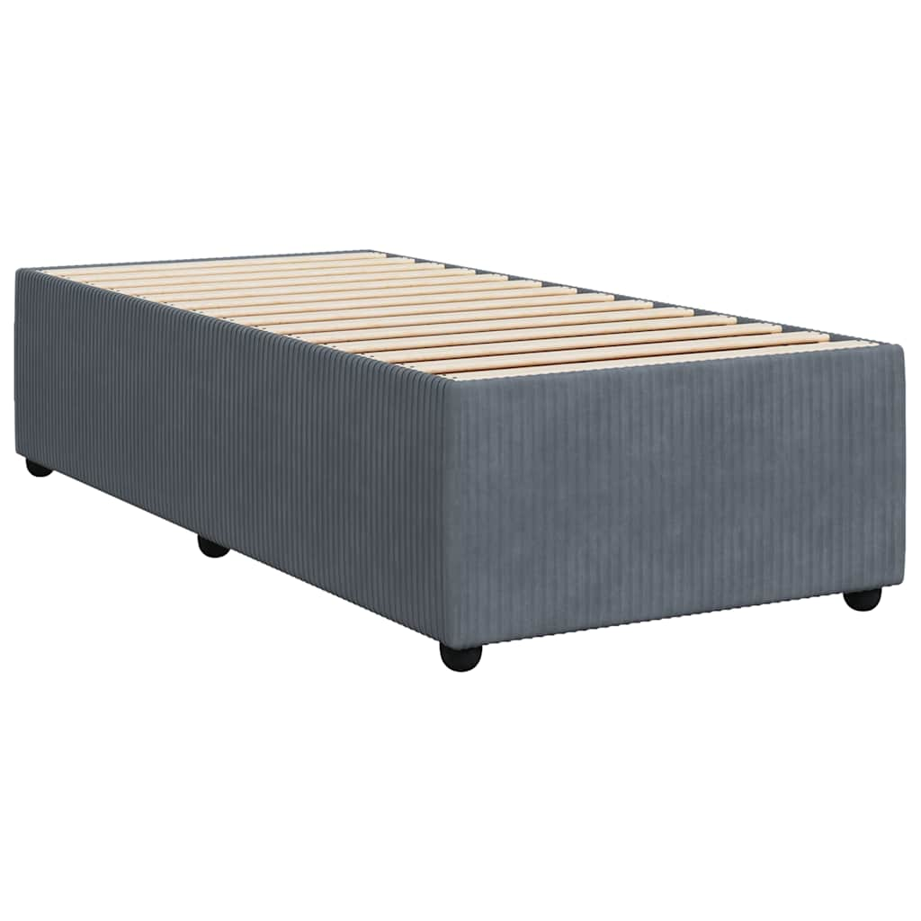 Bed Frame without Mattress Dark Grey Single Velvet