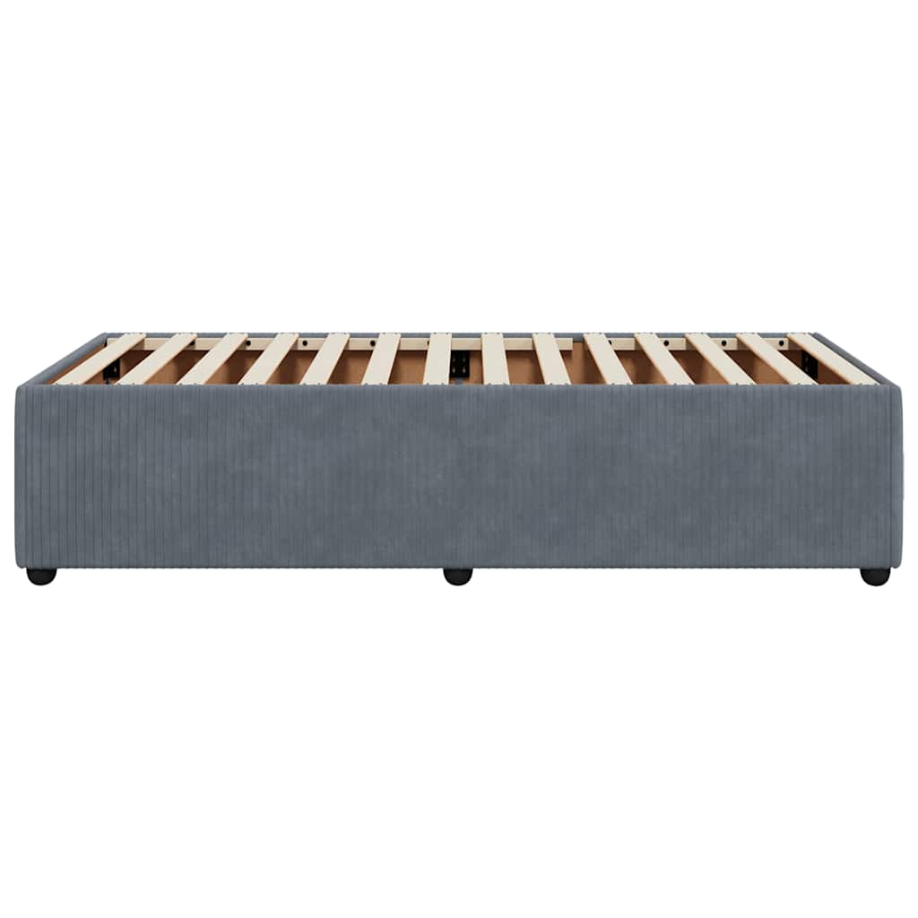 Bed Frame without Mattress Dark Grey Single Velvet