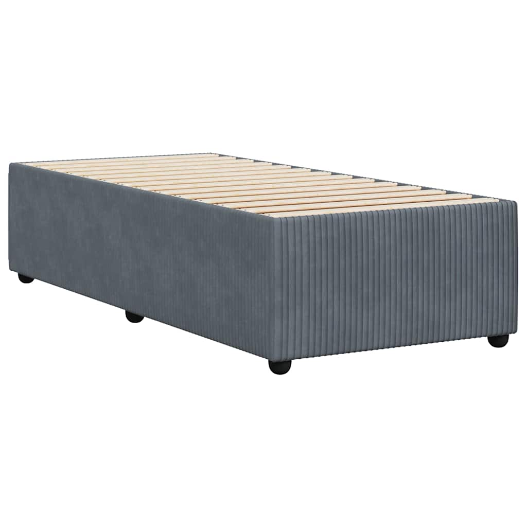 Bed Frame without Mattress Dark Grey Single Velvet