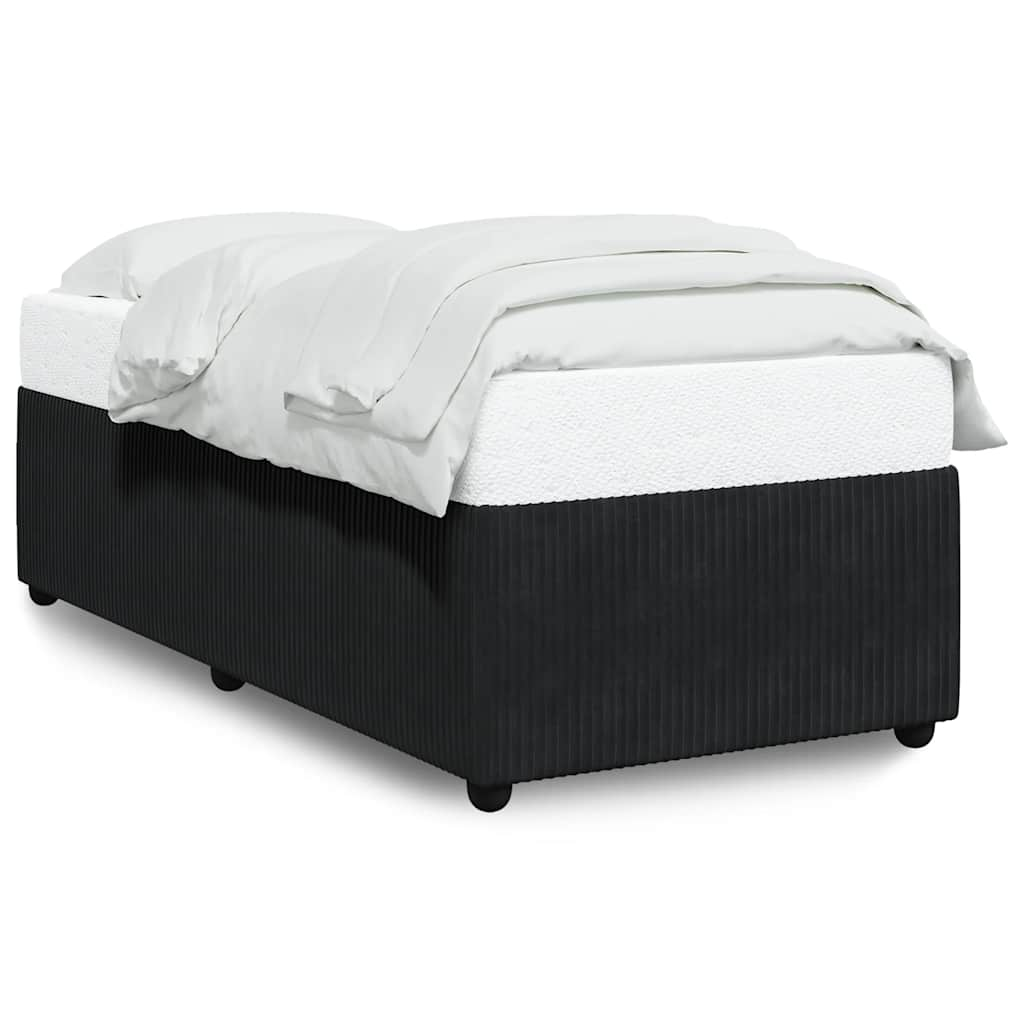 Bed Frame without Mattress Black Single Velvet