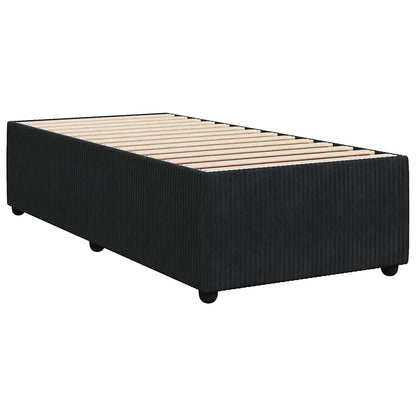 Bed Frame without Mattress Black Single Velvet