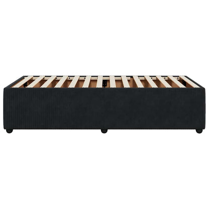 Bed Frame without Mattress Black Single Velvet