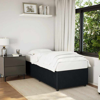 Bed Frame without Mattress Black Single Velvet