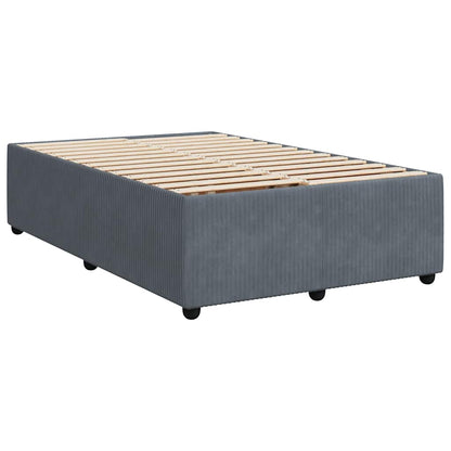 Bed Frame without Mattress Dark Grey Double Velvet