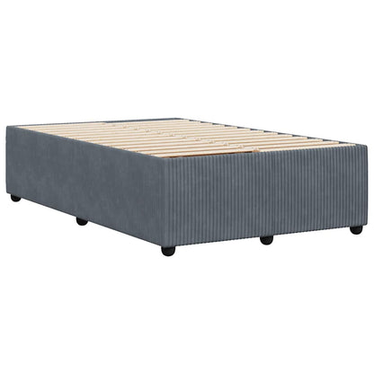 Bed Frame without Mattress Dark Grey Double Velvet