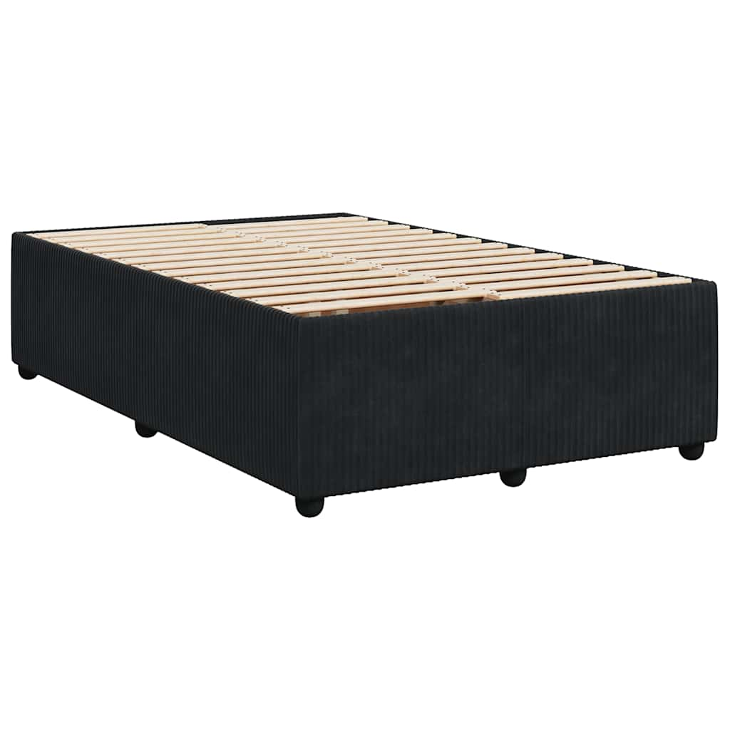 Bed Frame without Mattress Black Double Velvet