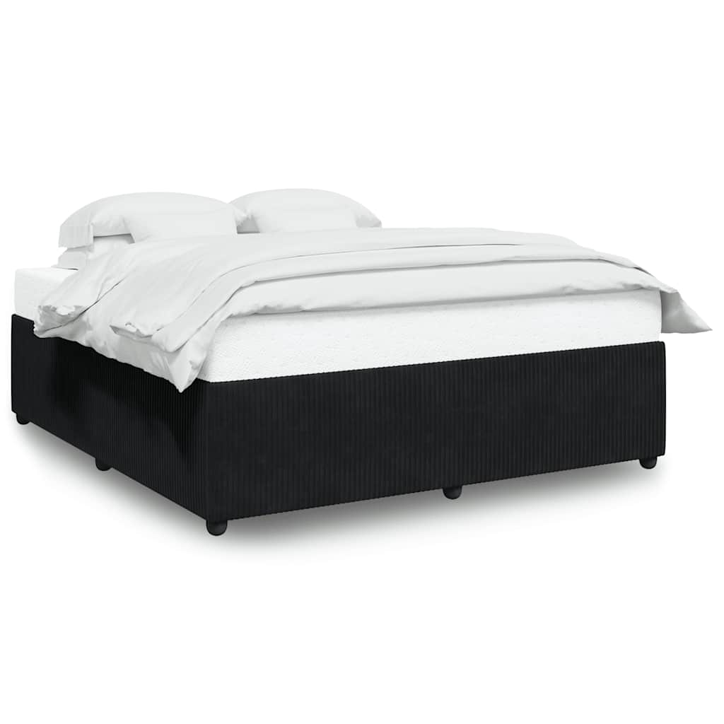 Bed Frame without Mattress Black Super King Velvet