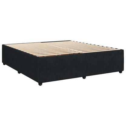 Bed Frame without Mattress Black Super King Velvet