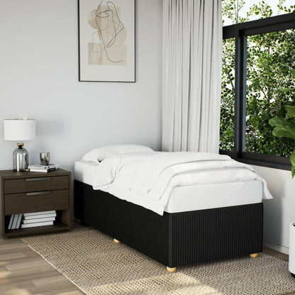 Bed Frame Black Single Fabric