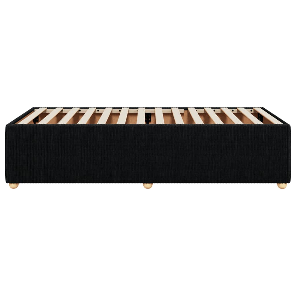 Bed Frame Black Single Fabric