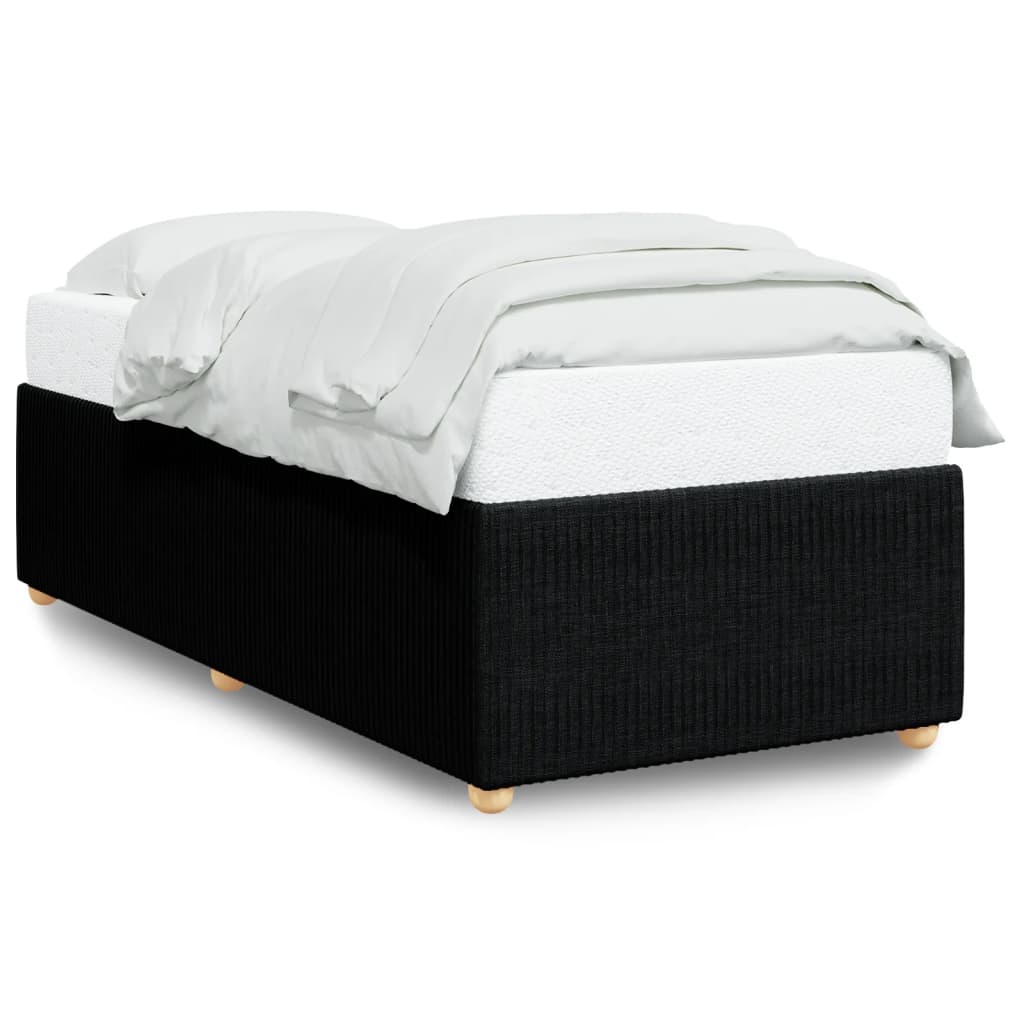 Bed Frame Black Single Fabric