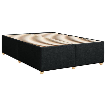 Box Spring Bed with Mattress Black 140x200 cm Fabric