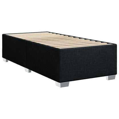 Box Spring Bed with Mattress Black 90x200 cm Fabric