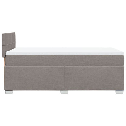 Box Spring Bed with Mattress Taupe 90x200 cm Fabric