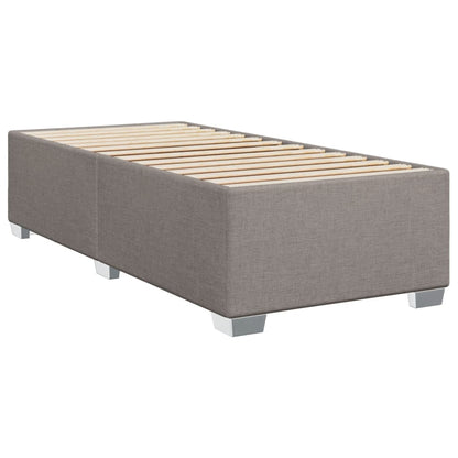 Box Spring Bed with Mattress Taupe 90x200 cm Fabric