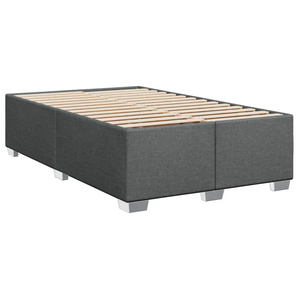 Box Spring Bed with Mattress Dark Grey 90x200 cm Fabric