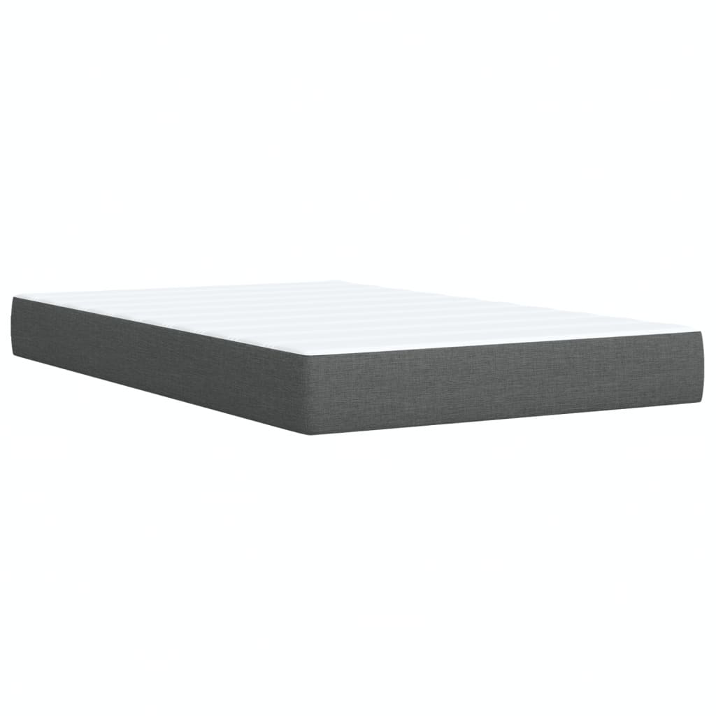 Box Spring Bed with Mattress Dark Grey 90x200 cm Fabric