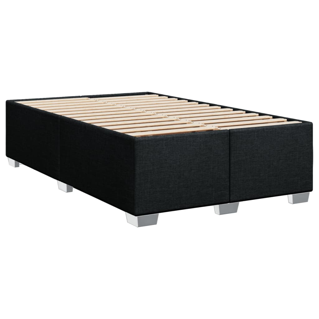 Box Spring Bed with Mattress Black 90x200 cm Fabric