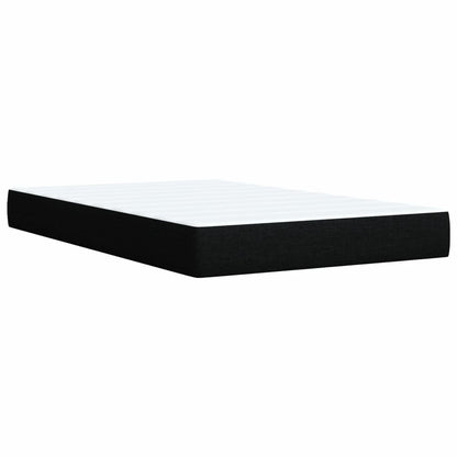 Box Spring Bed with Mattress Black 90x200 cm Fabric