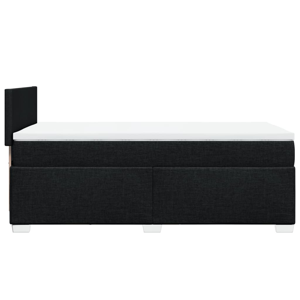 Box Spring Bed with Mattress Black 100x200 cm Fabric