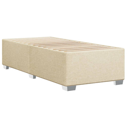 Box Spring Bed with Mattress Cream 100x200 cm Fabric