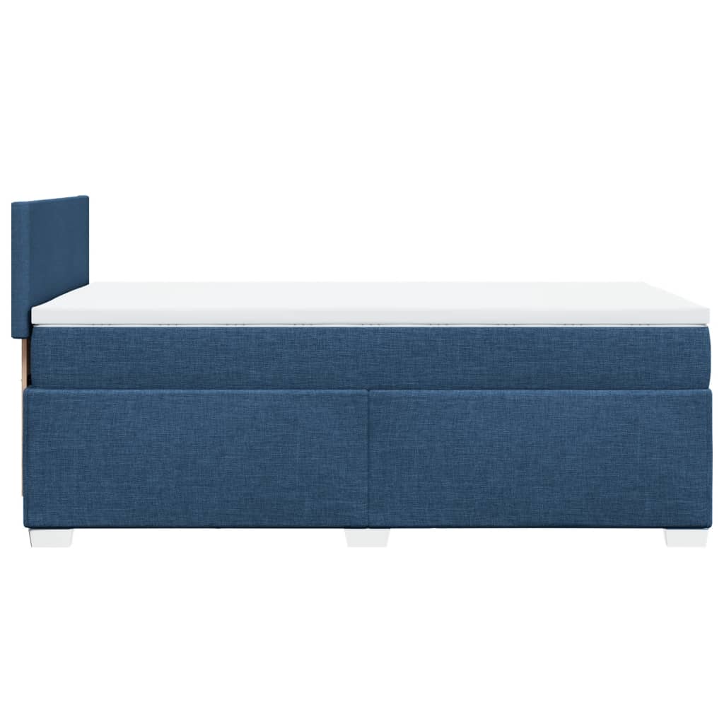 Box Spring Bed with Mattress Blue 100x200 cm Fabric