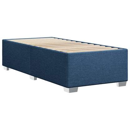 Box Spring Bed with Mattress Blue 100x200 cm Fabric